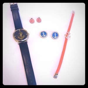 Anchors aweigh! Jewelry set